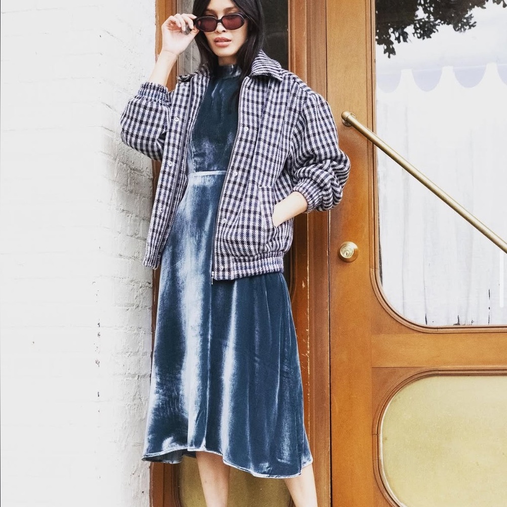 Kurt Lyle Lucy Jacket in Red/Brown Check - Picture 7 of 14